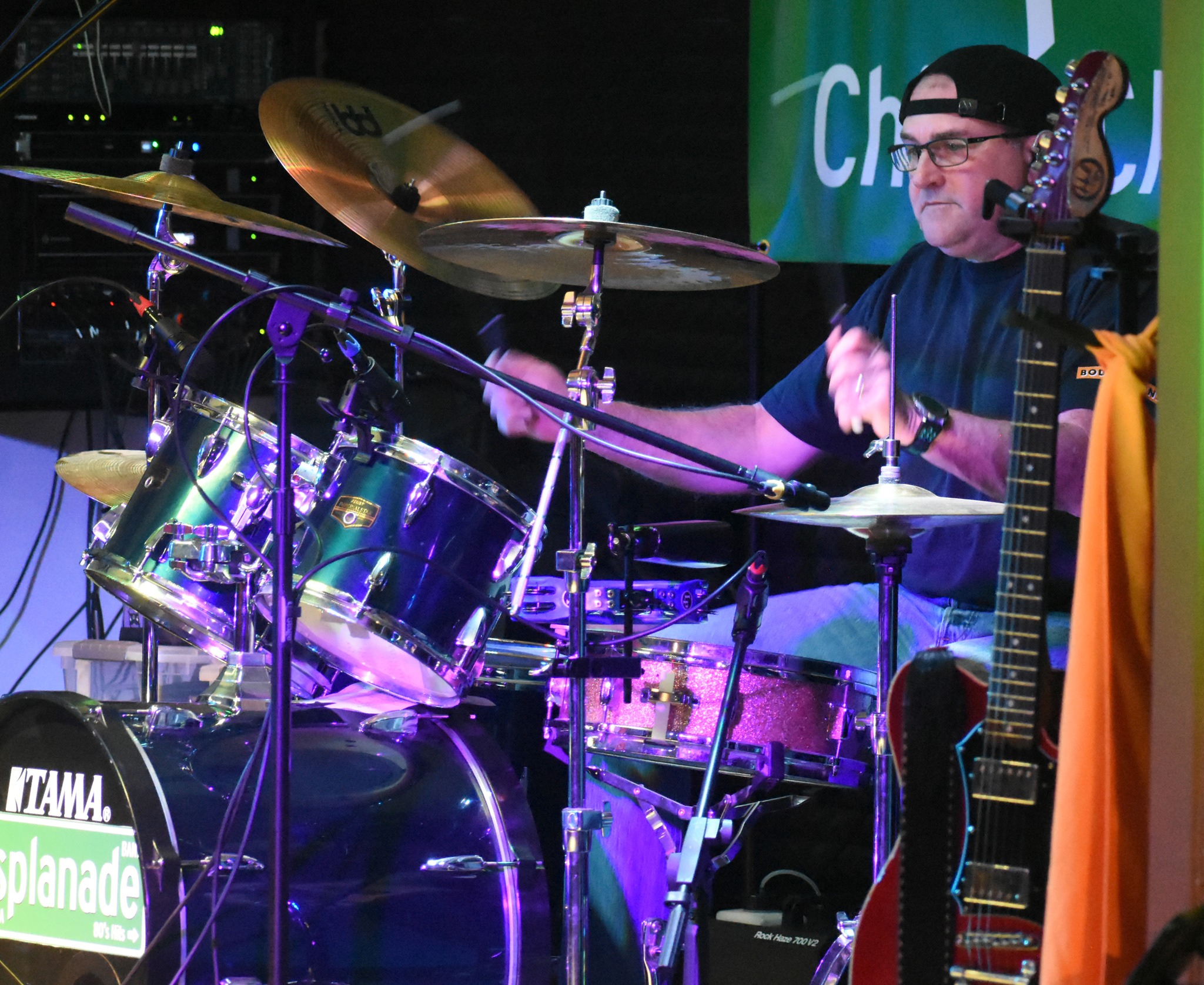 Jeff Ochs performing on drums